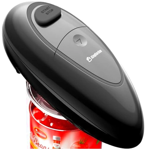 KingGardan One - Touch Automatic Electric Can Opener with Smooth - Edge Technology. Battery - Operated Handheld Model Ideal for Opening All Standard Can Sizes