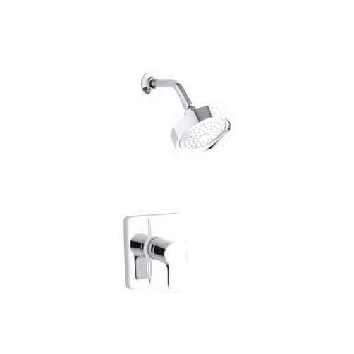 Kohler TS10447-4-CP Rite-Temp Shower Valve Trim with Lever Handle and 2.5 GPM Showerhead