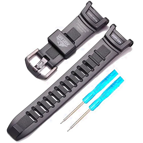 Rihahisy 18MM Resin Watchband Replacement for Casio Protrek PRG-130-1V | PRW-1500-1V | PRW-1500J-1– Suitable for Men and Women, Watch Accessory