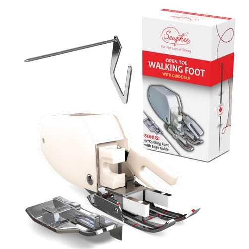 Sewphee 2024 Upgraded Open Toe Walking Foot W/Guide Plus Bonus 1/4