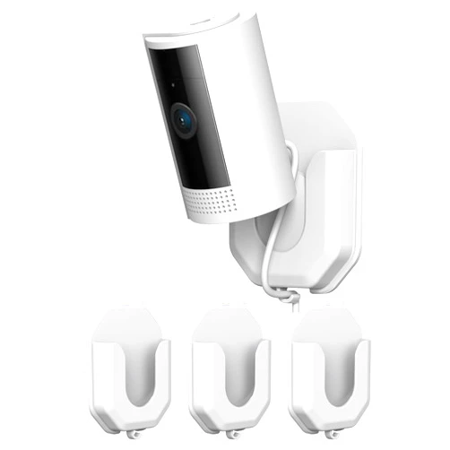 ZHANDEYUA 3 Pack Ring Indoor Camera No Drill No Screws Wall Mount Bracket Compatible with Ring Indoor Cam (2nd Gen)/Blink Mini /Mini 2 /Blink Outdoor 4/WYZE Cam OG v3v4 Cameras Adhesive Wall Mount