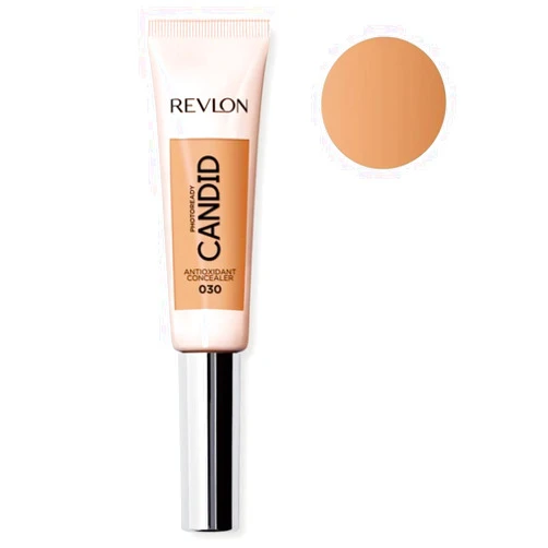 REVLON Concealer Stick by Revlon, PhotoReady Candid Face Makeup with Anti-Pollution & Antioxidant Ingredients, Longwear Medium-Full Coverage Infused with Caffine, Natural Finish,Oil Free, 030 Light Medium, 0.34 Fl Oz