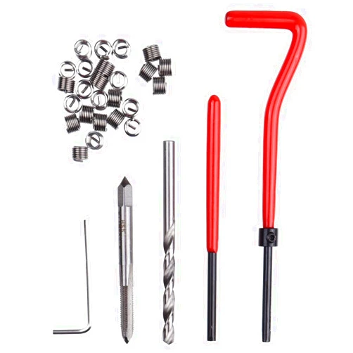Wolfride 30PCS M5 Thread Repair Kit M5 x 0.8mm Helicoil Insertion Tool Thread Restoring Kit