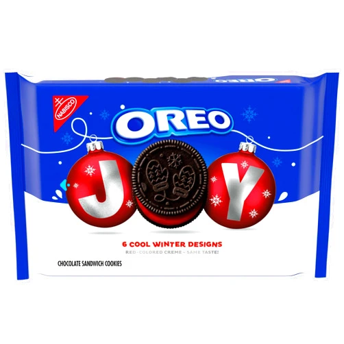OREO Joy! Red-Colored Creme Chocolate Sandwich Cookies, Limited Edition Holiday Cookies, 18.71 oz