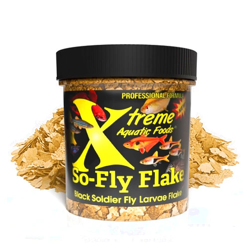 Xtreme Aquatic Foods Xtreme So-Fly Flakes - Sustainable Protein from Black Soldier Fly Larva for Tropical Fish - Eco-Friendly Food, Nutrient-Rich, All-Natural Diet - USA Farm Grown (2oz)