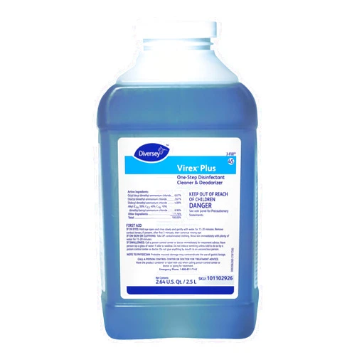 VIREX Plus 101102926 One Step Disinfectant Cleaner & Deodorizer, Super Concentrate Liquid for Hard Surfaces, J-Fill Concentrate, 2.5-Liter