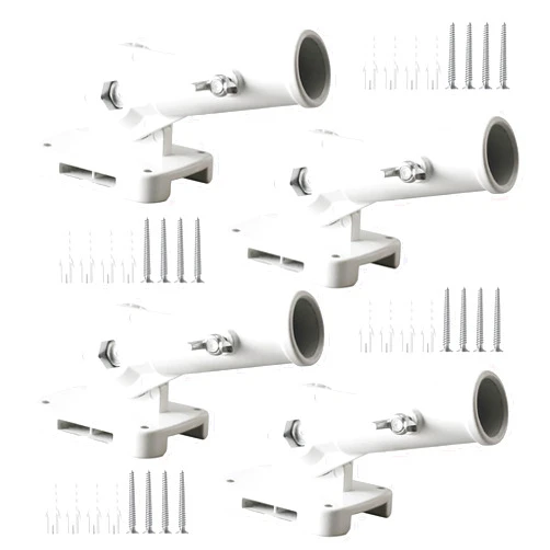 ZILAMGOO 4 Pcs Flag Pole Holder Adjustable,Heavy Duty Metal Flag Mount, Aluminum Alloy Mounting Brackets, 1