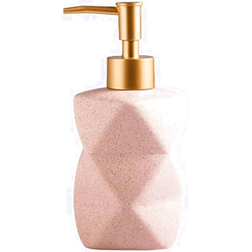 SCAPH Refillable Soap Dispenser Ceramic Soap Dispenser Refillable Liquid Dispenser for Kitchen Sink Soap Pump with Anti-Rust Pump Lotion Bottle 380ml/12.9oz for Kitchen Bathroom SCAPH