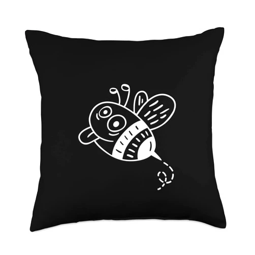 Bienenkönigin Bienenvolk, lustige Sprüche Funny Smile on The face-Beekeeping bee Grower Throw Pillow, 18x18, Multicolor