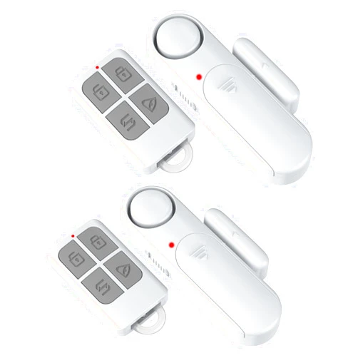 METAK 2 Pack Door Alarms When Opened for Kid Safety/Home Security, 120dB Wireless Window Sensor Alert with Remote, Pool Door Alarm, Sliding Front Door for Entry in House, Garage, Office,Retail Store (White)