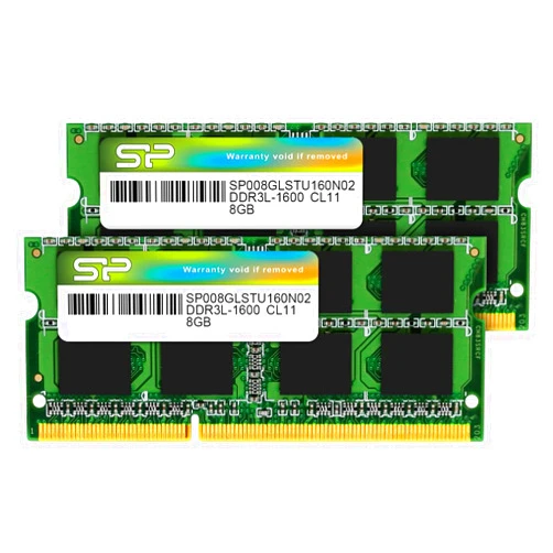 SP Silicon Power Silicon Power Hynix IC Compatible for Apple DDR3 DDR3L 16GB (2x8GB) RAM 1600MHz (PC3 12800) 204 pin CL11 1.35V Non ECC Unbuffered SODIMM Laptop Notebook Memory RAM Module Upgrade