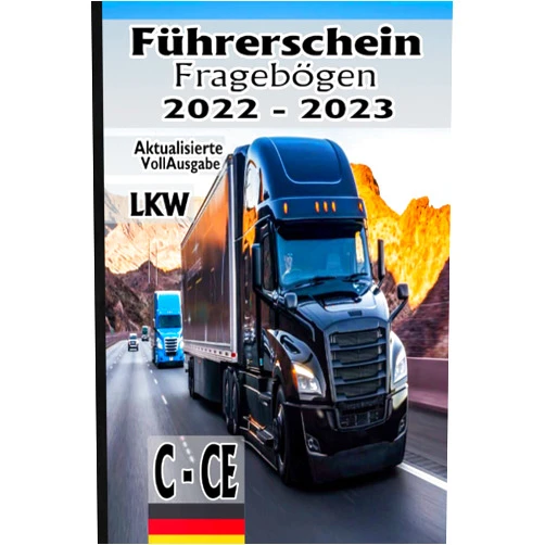 DELM PUBLICATIONS Führerschein Fragebögen LKW C , CE: Führerschein Klasse C , CE - Führerschein Theorie Buch - Fahrschule Prüfungsbögen - Übungsbögen Fahrschule - Fahren Lernen C , CE (German Edition)