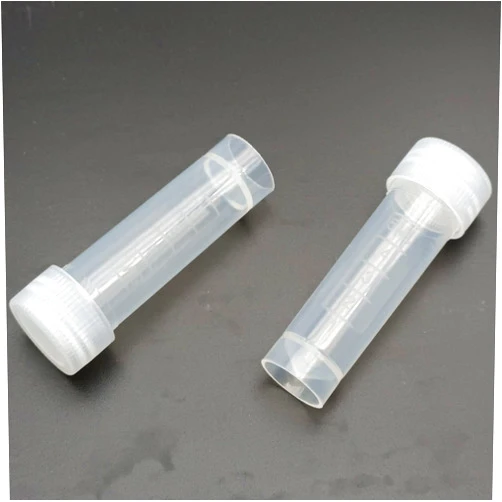 OZXNO 50 Pcs 5ml Graduated Plastic Tube Cryovial Cryogenic Vial Tube Mini Test Tube with Screw Cap