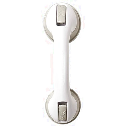 Safe-er-Grip Mommy's Helper Safe-er-Grip Changing Lifestyles Suction Cup Grab Bars for Bathtubs and Showers; Safety Bathroom Assist Handle, White & Grey, 12 inches