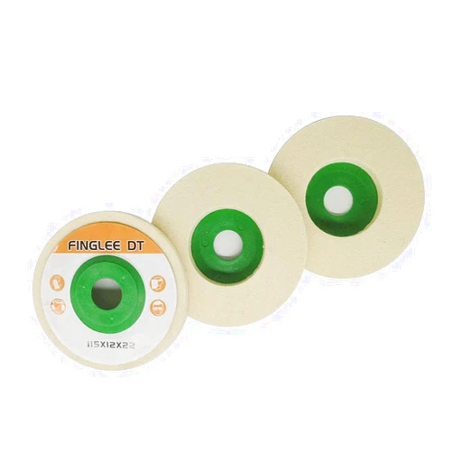 FINGLEE DT 3Pcs 4-1/2 Inch Wool Felt Polishing Wheel Disc, Wool Felt Buffing Wheel Pad for Angle Grinder Rotary Tool Abrasive Grinding