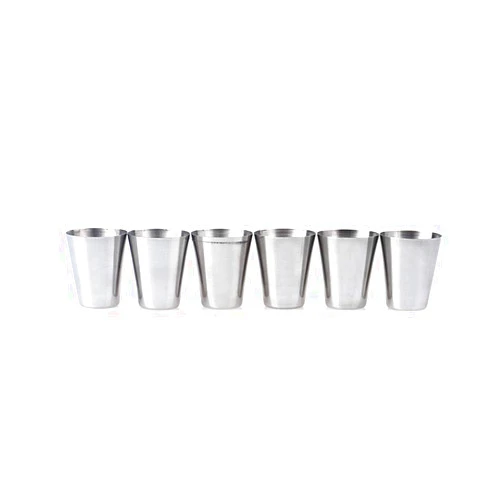 GpahrrDnij Mug Coffee Stainless Steel 6pcs Tumbler Drinking Tea Cup Camping Glass&Bottle Us245mug (Silver, One Size)
