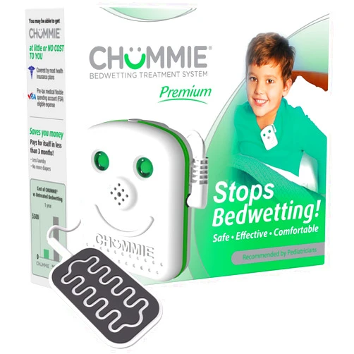 Chummie Premium Bedwetting Alarm for Deep Sleepers - Award Winning, Clinically Proven System with Loud Sounds, Bright Lights and Strong Vibrations, Green