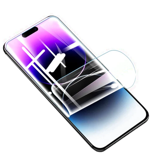 Iiseon High Sensitivity Hydrogel Screen Protector for iPhone 14 Pro Max, 2 Pieces Transparent Soft TPU Protective Film (NOT Tempered Glass) [Fingerprint Unlock Compatible] [Clear HD]