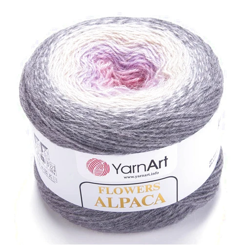 YarnArt Yarn Art YarnArt Flowers Alpaca 20% Alpaca 80% Acrylic Weight 8.82oz Length 1028 Yards Multicolor Rainbow Crochet Winter Yarn Weight 2 Sport (413)
