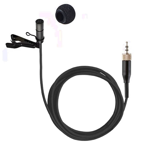 XGWTH Lavalier Microphone Omnidirectional Condenser Lapel Mic Compatible with Sennheiser Wireless System Transmitter Bodypack 3.5mm Stereo Female Screw Plug with Clip & Cap