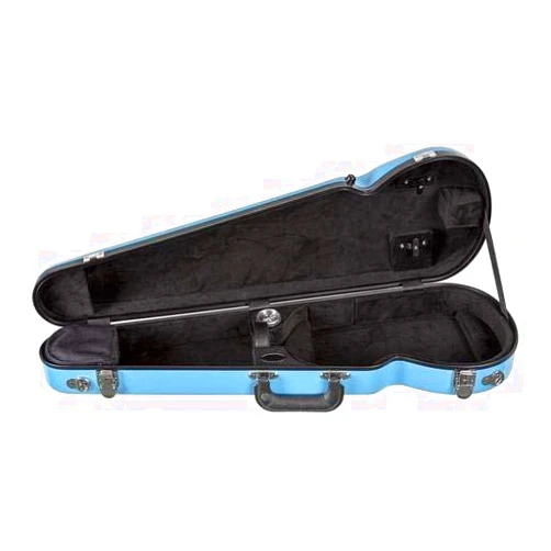 Bobelock 1063 Fiberglass Contoured 4/4 Violin Case with Sky Blue exterior and Black interior