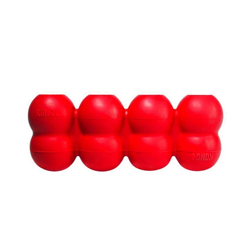 KONG Goodie Ribbon - Stuffable Natural Rubber Dog Toy - with Four Fillable Goodie Grippers for Enrichment Play - Bone-Shaped Chew Toy - for Medium Dogs
