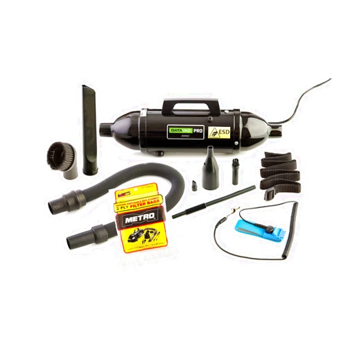 METROVAC ESD-Safe Pro Series | Comp Vacuum/Blower w/Micro Cleaning Tools | Multipurpose Tool for Removing Dust, Lint & Paper Shreds | 1 Pack, Black
