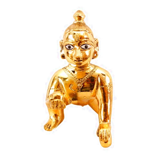VRINDAVANBAZAAR.COM Vrindavan Bazaar Metal Laddu Gopal, Bal Gopal, Krishna Statue, Thakur ji-XS