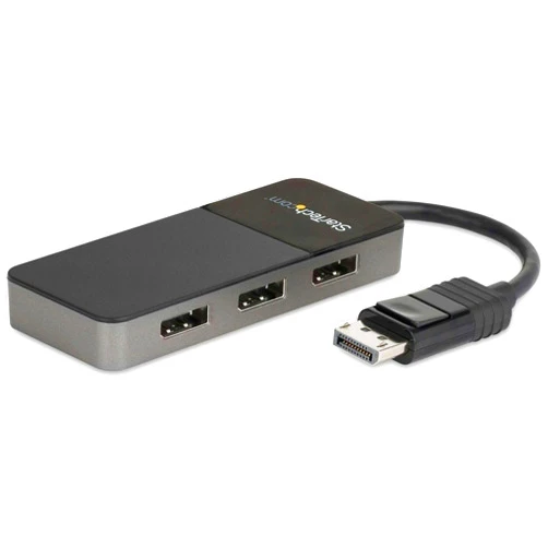 StarTech.com 3-Port DisplayPort 1.4 Splitter, DisplayPort to 3x DP Multi-Monitor Adapter, Triple 4K Computer MST Hub, USB Bus-Powered, Windows Only (MST14DP123DP)