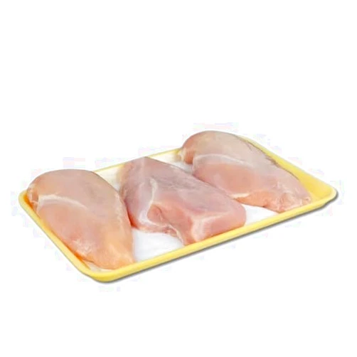 Glownary CKF 87903 2S Yellow Foam Meat Tray 8 1/4