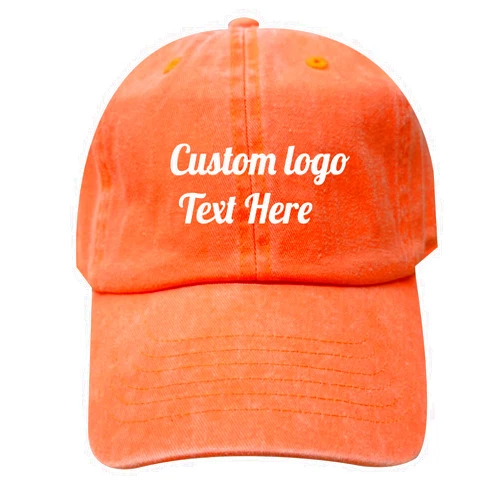 INK STITCH Ps1400 Unisex Pastel Stitching Embroidery Custom Logo Text Cotton Baseball Caps