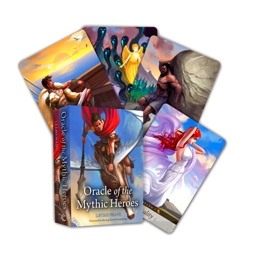 Letao Wang Oracle of the Mythic Heroes: A 40-Card Deck and Guidebook