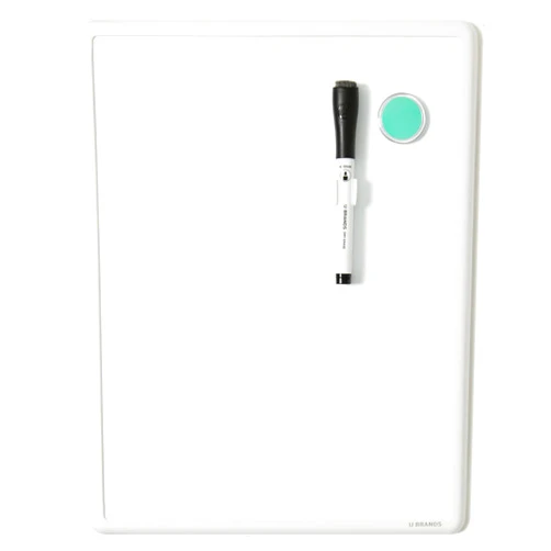 U Brands Contempo Magnetic Dry Erase Board, 11”x14”, White Modern Frame, Includes Magnet and Marker