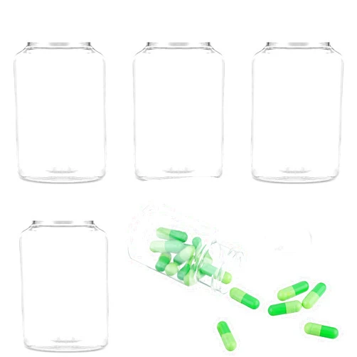 WLLHYF 30ml Empty Clear Plastic Pill Bottles 4Pcs Clear Pill Bottle Medicine Bottle Empty Reagent Bottle Chemical Containers with Caps for Liquid Solid Powder