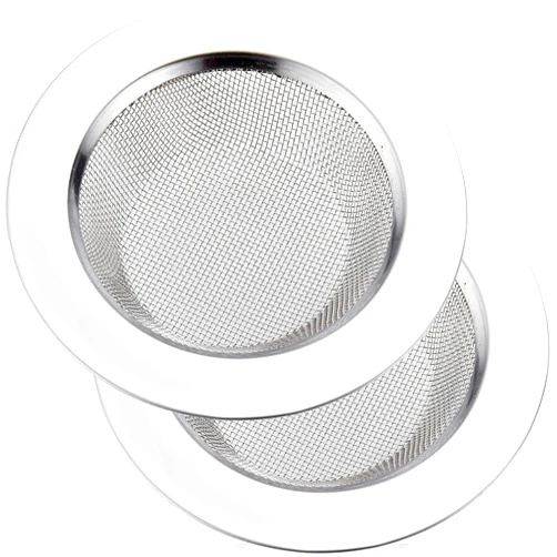 LASSHSWA 2 PCS Kitchen Sink Strainer Stainless Steel, Kitchen Sink Drain Strainer， Sink Strainers with Large Wide Rim 4.5