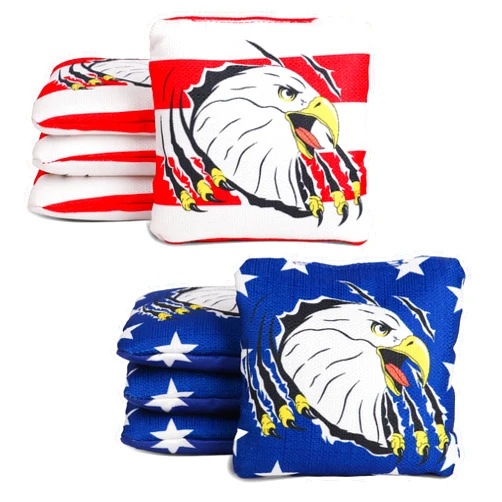 JST GAMEZ Cornhole Bags Professional Grade Dual Sided Set of 8 Regulation Size 16 oz Includes Carry Bag