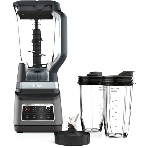 Ninja BN751 Professional Plus DUO Blender, 1400 Peak Watts, 3 Auto-IQ Programs for Smoothies, Frozen Drinks & Nutrient Extractions, 72-oz. Total Crushing Pitcher & (2) 24 oz. To-Go Cups, Black