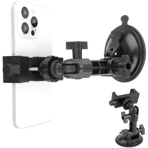 Mippko Mirror Shower Phone Holder,Suction Cup Phone Stand for Bathroom/Tile/Wall/Mirror/Glass/Wooden/Metal,360 Adjustable Mount for TikTok, Instagram, YouTube Vlog Video Recording
