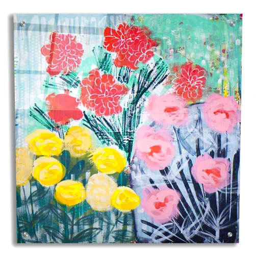Epic Art 'Garden Delight' by Shelley Hampe, Acrylic Glass Wall Art, 24
