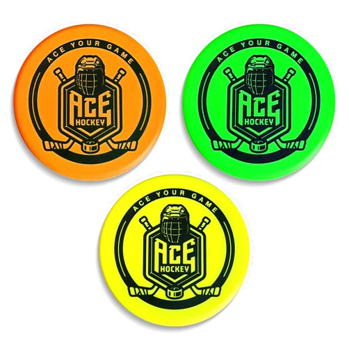ACE HOCKEY Foam Pucks - Set of 3 Indoor Knee Hockey Pucks - Soft Hockey Pucks, Official Regulation Size 3