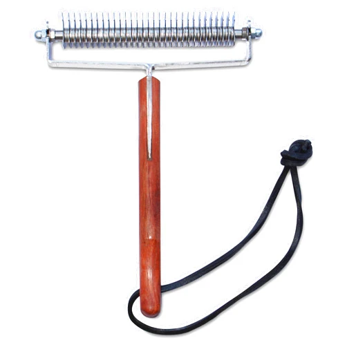 Mars Coat King Triple Wide Dematting Undercoat Grooming Rake Stripper Tool for Horses, Stainless Steel with Wooden Handle, Made in Germany, 30 Blade Heavy Coat
