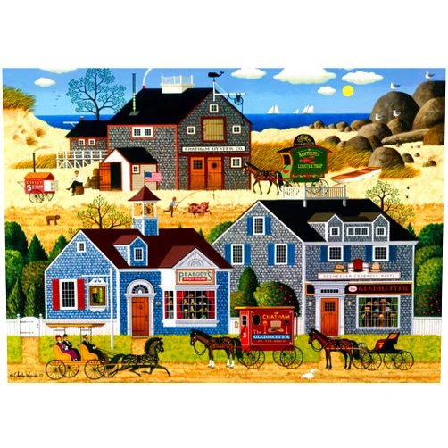 Buffalo Games - Charles Wysocki - Devilstone Harbor - 300 Piece Jigsaw Puzzle for Adults Challenging Puzzle Perfect for Game Nights - Finished Puzzle Size is 21.25 x 15.00