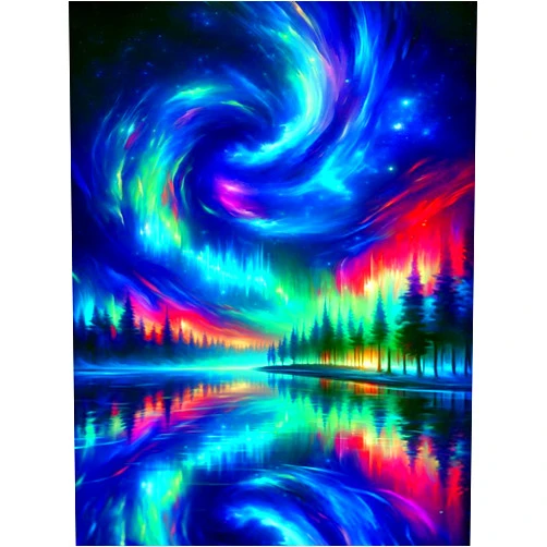 mrpwnle Aurora Diamond Art Painting Kits for Adults, Northern Lights Diamond Art Painting Kit for Adults, Round Full Drill 5D Landscape Diamonds Painting Gem Art DIY Crafts Kits 12x16inch
