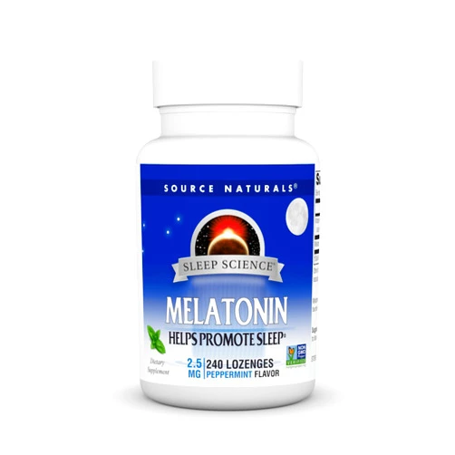 Source Naturals Melatonin, Sleep Supplement, 2.5 mg - 240 Peppermint Flavored Lozenges