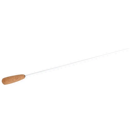 Classic Cantabile B-1 White Baton, Straight Cork Handle