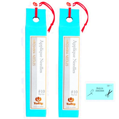 Everton Tulip Applique Needle 6 Pack Size 10 Big Eye - 2 Sets, Hiroshima Needles, Quality Needles with Polished Finish, Includes Instruction Card from Everton Products