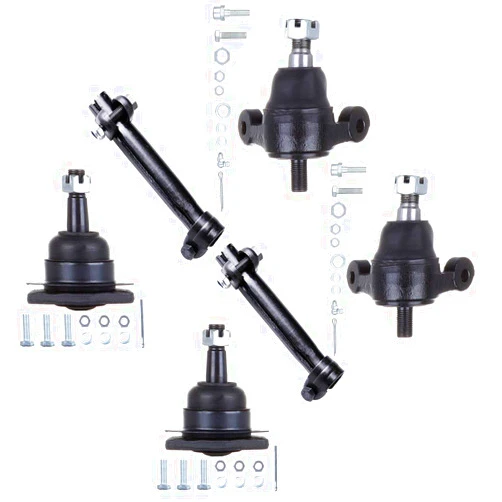 SCITOO 6-PC SET Suspension Kit For Chevy Bel Air Biscayne Caprice Impala Front Tie Rod Adjusting Sleeve Front Lower Ball Joint Front Upper Ball Joint
