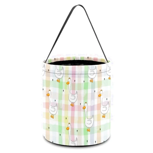 Rqzwdq Cute Goose Animal Pattern Candy Tote Sugar Fruit Basket Gourmet Snack Food Box Trick Or Treat Halloween Bucket for Adult