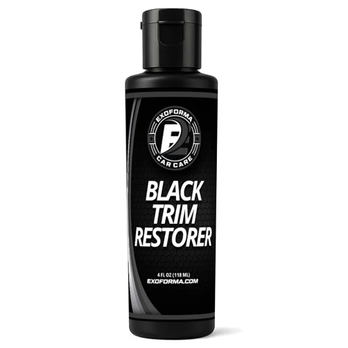 ExoForma Black Trim Restorer - Unique Dye-Infused Formula Lasts 6+ Months - Restores Factory Black to Plastic Trim - Protects Against UV Rays, Helps Conceal Scratches & Scuff Marks - Works in Seconds