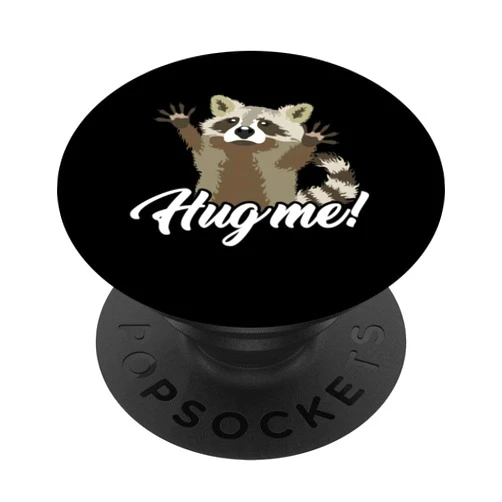 Waschbär Marder Geschenk für Damen Cute Raccoon Marten Raccoon Hug Me PopSockets Swappable PopGrip